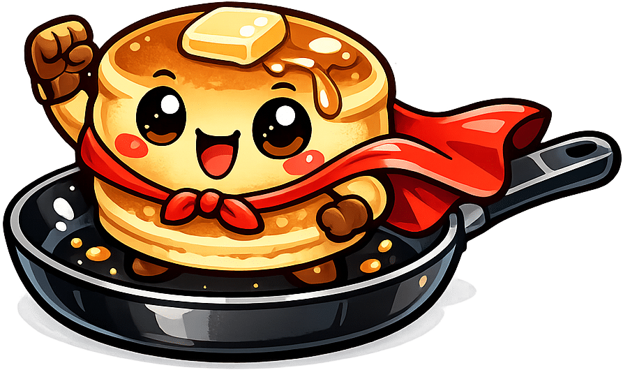 Pfannenheld: Logo und Maskottchen Pfannenheld: Logo und Maskottchen